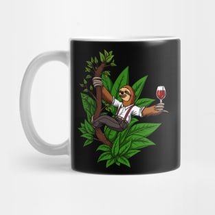 Funny Sloth Wine Drinking Lover Mug